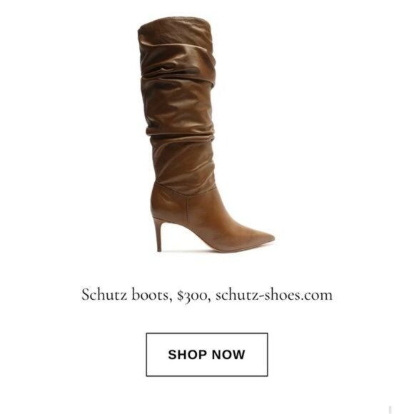NEW Schutz Ashlee Up Knee High Leather Boot 5 Soft Nappa Bear Heel Slouchy - Picture 2 of 10